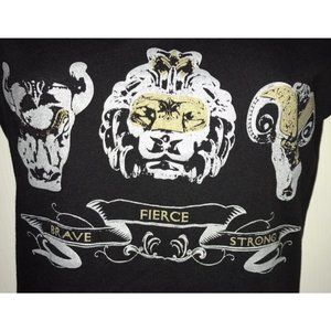 Konstantinos "Minos" V-neck Black T-shirt Brave Fierce Strong Medium Tee HTF